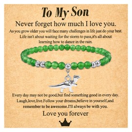 GBTBYS Son Bracelet from Mom, Son Gifts from Mom Dad Mother, Birthday Gift Ideas Back to School Graduation Gifts for Son