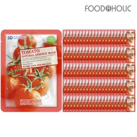 (100 sheets) Foodaholic 3D Tomato Natural Essence Mask Pack / (100매)푸드어홀릭3D 토마토 내추럴에센스 마스크팩