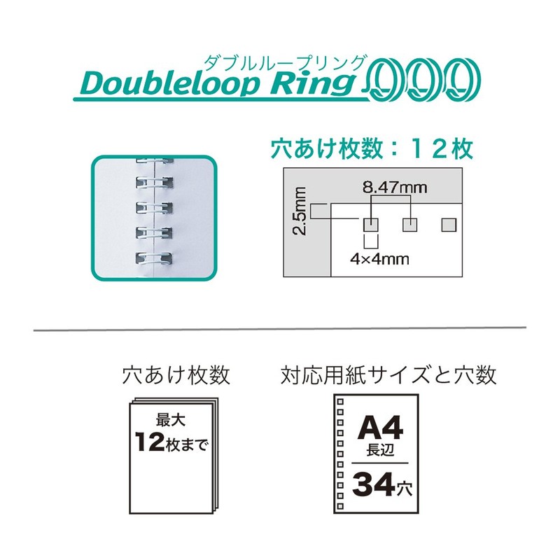 Karl Office Equipment Double Loop Ring TW-10-W