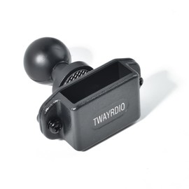 TWAYRDIO Handheld Radio Holder, Walkie-talkies Belt Clip Mount Hanger with 25mm/1" Ball Adapter Compatible with RAM Mounts B Size Double Socket Arm