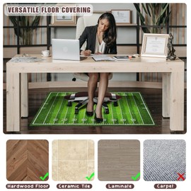 Gaming Chair Mat for Hardwood Floor 36"X 48" Office Rugs for Football Game Rolling Mats for Chair Gamer Computer Desk Chair Non-Slip Protector Mats for Hard Floor & Tile Floor Decor