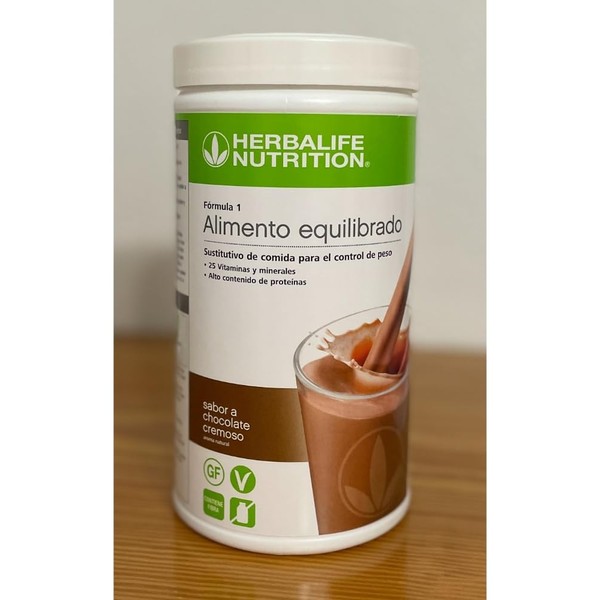 Herbalife Formula 1 Nutritional Shake with protein to lose weight. Balanced nutrition. Protein shakes to lose weight. Herbalife Shakes Suitable for Vegans (Chocolate, 550g)