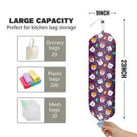 Panda Fox Rabbit Grocery Bag Holder and Dispenser Animal Plastic Bags Organizer Garbage Shopping Trash Bags Storage for Kitchen Farmhouse Home Decor Housewarming Gifts