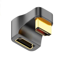 SHANFEILU U Shape HDMI 2.1 Adapter Male to Female Standard HDMI Type A Adapter UHD 3D 8K@60Hz 180 Degree Down Angle for Laptop Projector TV PC