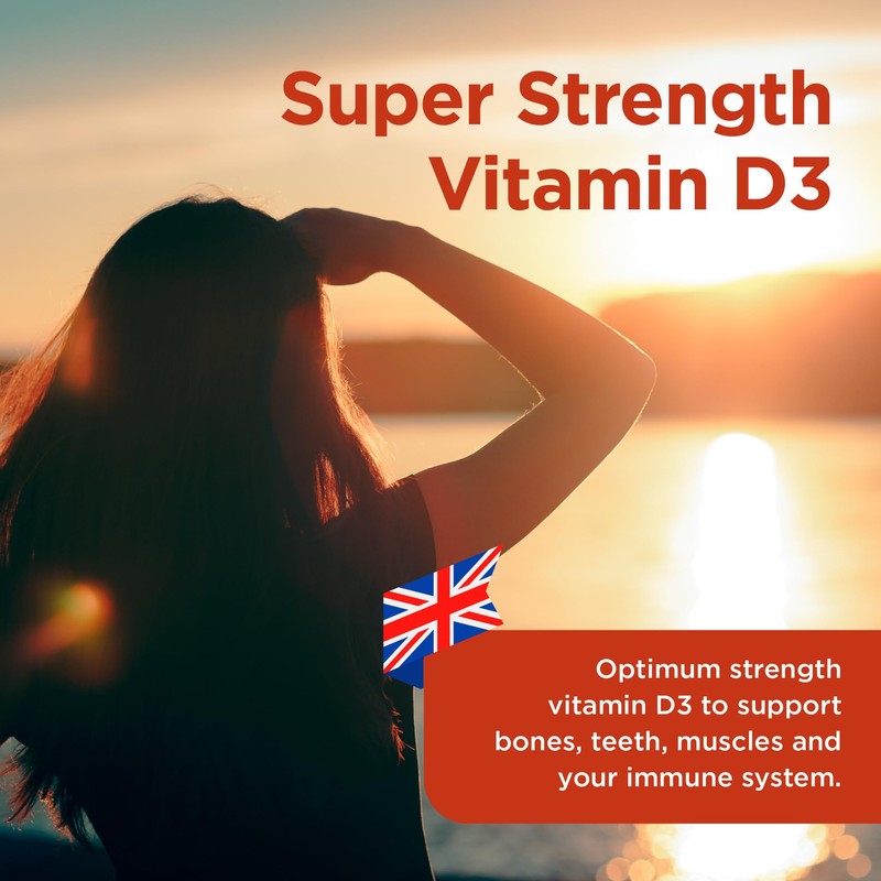Healthspan Super Strength Vitamin D3 | Immune Health | Bone,