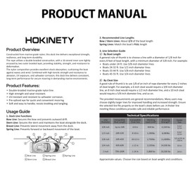 Boat Dock Lines Marine Rope - 5/8" x 35ft with Pre-Spliced 16" Loop Double Braided Nylon Ropes Bumper Tie Mooring Line for Boats Docking Pontoon Boating Accessories - 2 Pack