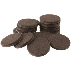 SOFTTOUCH "Self-Stick Furniture Round Felt Pads for Hard Surfaces – Protect Your Hard Floors from Furniture Scratches, 1"" Walnut Brown, Round (16 Pieces)" (4728495N)