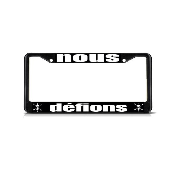 Fastasticdeals Nous Defions Franch License Plate Frame Tag Holder Cover