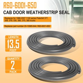 13.5 Foot 1100 Series Cab Door Rubber Weather Stripping, Car Door Seal for Peterbilt 1986-2007 377/379/359 Trucks–Stop Wind Noise & Leaks, Replacement 20-10985-644, R60-6001-650 2-Pack