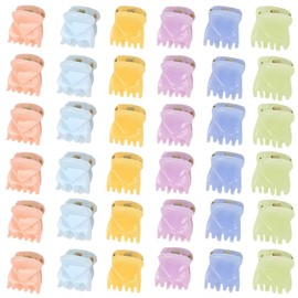 NiceYnn 36pcs Kleine Micro Haarspangen Damen Mädchen - Kunststoff Rutschfest Langlebig Mini Klaue Clips Haar Starker Halt Haarklammern Fangen Kiefer Clips Pins Haarstyling Zubehör mit Aufbewahrungsbox