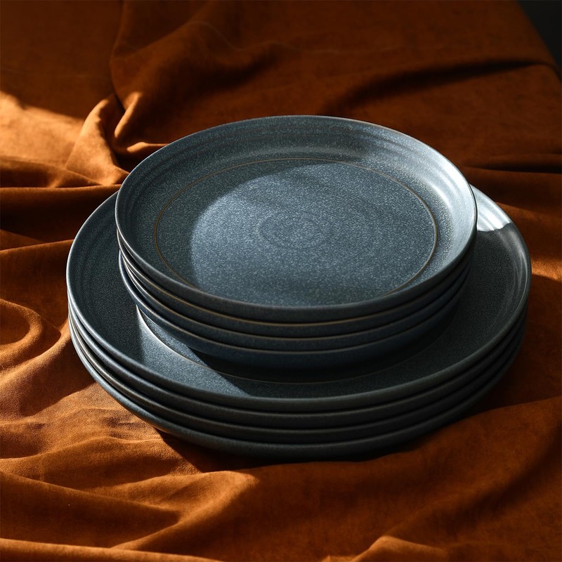 Stone Lain Elio 12-Piece Dinnerware Set Stoneware, Plates and Bowls