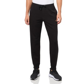 Armani Exchange Men's A|x Black and Gold Joggers, Medium