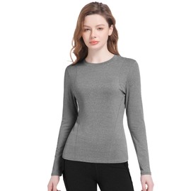 Compression Shirts Woman Long Sleeve Athletic Workout Tops Cool Dry Sun Protection Baselayer for Gym Yoga Running Gear 4 Pack