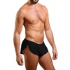 Mens Extreme Mesh Shorts with Large Split Sides Color Black Size M