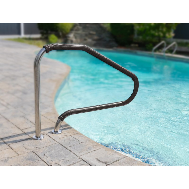 Rail Runners Pool Handrail Covers with Zippers | 8 ft