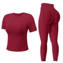 Workout Sets for Women 2 Piece Gym Outfits Seamless Tracksuit