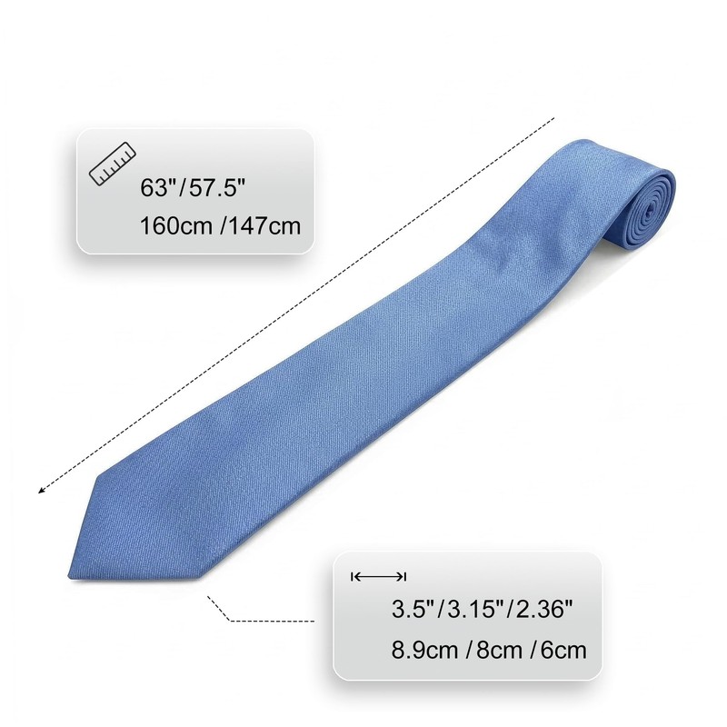 Shlax & Wing Solid Men's Long Business Necktie for Gentlemen