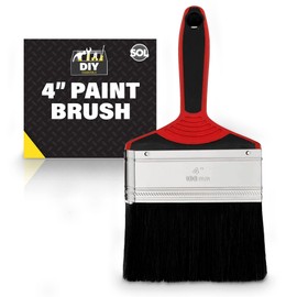 4 Inch Paint Brush for Interior and Exterior Painting, Large Paint Brush, Ideal As Fence Paint Brush, Decking Paint Brush, Decking Brush, Wood Fence Brush, Shed Paint Brush, Outdoor Paint Brush