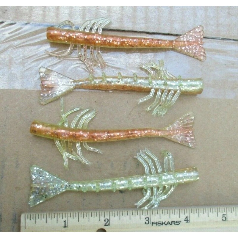 ALL AMERICAN Tournament Quality Soft Plastic Baits 10ct COPPER SILVER