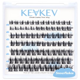 Lash Clusters 84 Pcs Cluster Lashes Eyelash Clusters DIY Cluster Eyelash Extensions Individual Lashes Soft and Comfortable (Snowflakes,C-8-16mix)