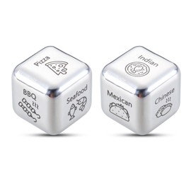 2 Pcs Food Decision Dice Boyfriend Stocking Stuffers for Husband Wife Mens Womens Gifts for Christmas Birthday Valentines Day Gifts for Him Her Date Night Gifts for Couples Friends Anniversary Wedding