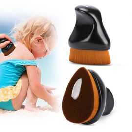 Sunscreen Applicator for Kids,Sunscreen Brush Sunblock Applicator with Protective Case for Kids,Baby,Adult,Beach Essentials for Sunscreen, Suncream and Sun Lotions (Matte Black)