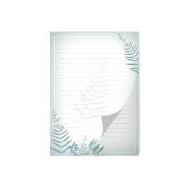 Writing Paper Motif Natural Green Eucalyptus Leaves Pastel Letter Pad for Girls Children and Adults Gift (A4 Pad with 25 Sheets)