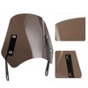Universal Motorcycle Windshield Wind Deflector Screen W/Mounting Bracket for 5‑7inTawny
