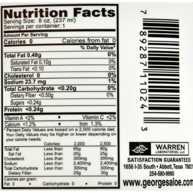 Georges Aloe Vera - 8 fl oz - 100% Aloe