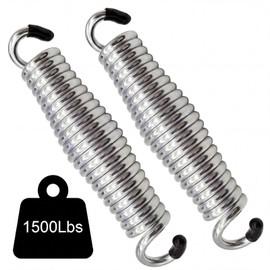 Porch Swing Springs Heavy Duty - 1500Lbs Silver Hammock Chair Spring,Hanger Ceiling Mount Spring(Pack of 2)