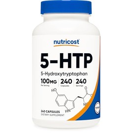 Nutricost 5-HTP 100mg 240 Capsules (5-Hydroxytryptophan) by Nutricost - Producto Original de Alta Calidad, Entrega Rápida y Segura, Garantía Incluida 
