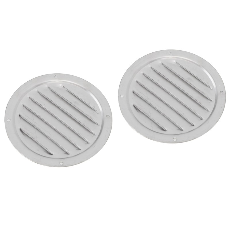 2PCS Round Louvered Air Vent Stainless Steel Marine Grade Rainproof