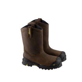 Thorogood Infinity FD 11” Waterproof Composite Toe Wellington Boots for Men with Full-Grain Leather and Self-Cleaning Anti-Fatigue Traction Outsole; EH Rated, Studhorse - 8.5 W