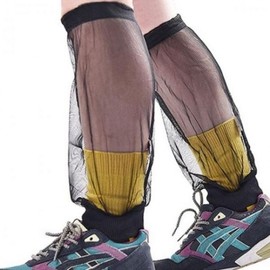 Mosquito net leg protector mesh mosquito bite prevention personal use Black