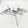 6 x Boat Strap Hinges for Roof Window and Hatch