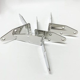 6 x Boat Strap Hinges for Roof Window and Hatch and Door Heavy Duty Stainless Steel Top Fixing 7" x 1.5"