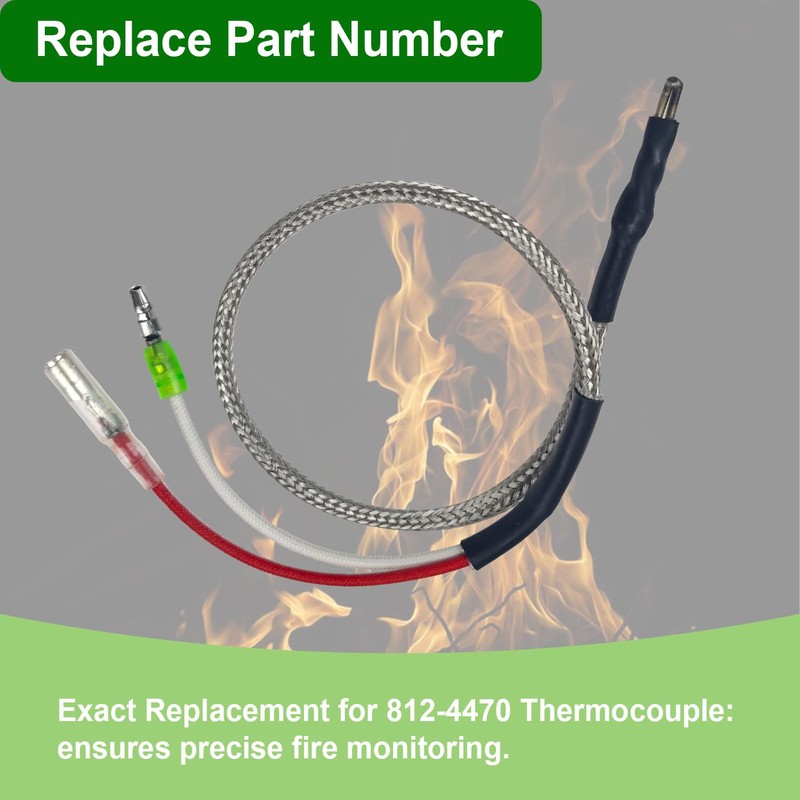 WUVYFWN 812-4470 Thermocouple Replacement Compatible with Quadrafire Castile,Contour,Mt Vernon OE,Santa