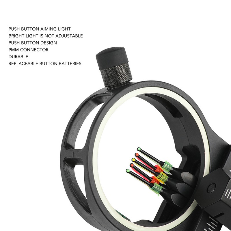 9mm Sight Light Compound Bow Sighting Light Anti Vibration Night