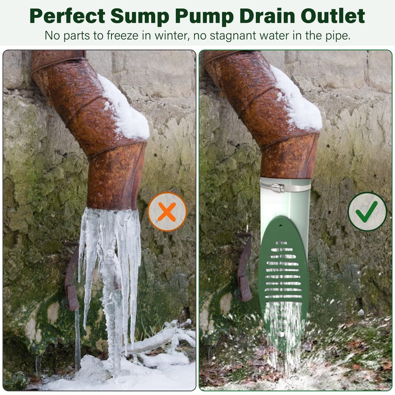 4 in. Green Angled Drainage Grate Yard Drain, Yard Drain