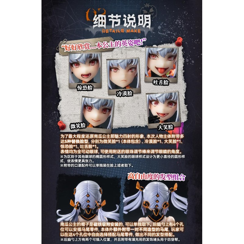 SNAIL SHELL Pumpkin Princess 1/12 Scale, PVC, ABS, POM, Magnet,