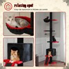 PEQULTI Cat Tree Floor to Ceiling, Tall Cat Tower, Adjustable