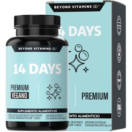 Beyond Vitamins | 14-Day Advanced Detox for Men & Women with Cascara Sagrada, Psyllium Husk, Senna Leaf & Probiotics | Vegan | 28 Capsules