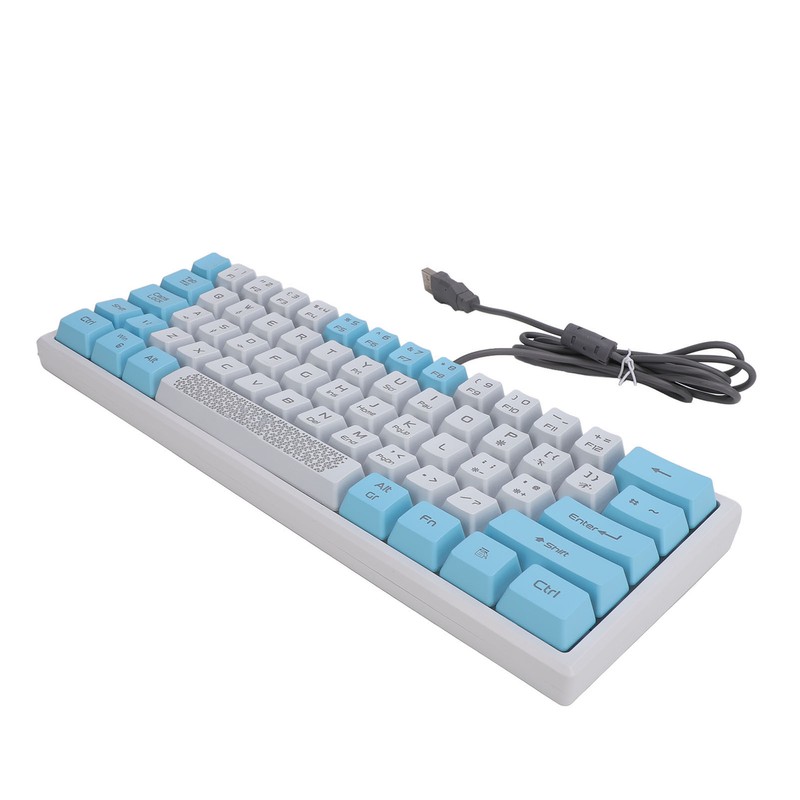 Wired RGB Keyboard Sensitive Operation Quick Response 62 Key White