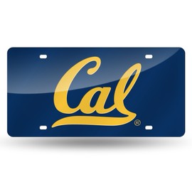 Rico California Cal Berkeley Bears Blue Mirror Look Acrylic License Plate Laser Tag