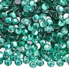 Blinginbox 1440Pieces SS6/1.9-2mm Flat Back Crystal Rhinestones Round Gems for Nail Art,Mint