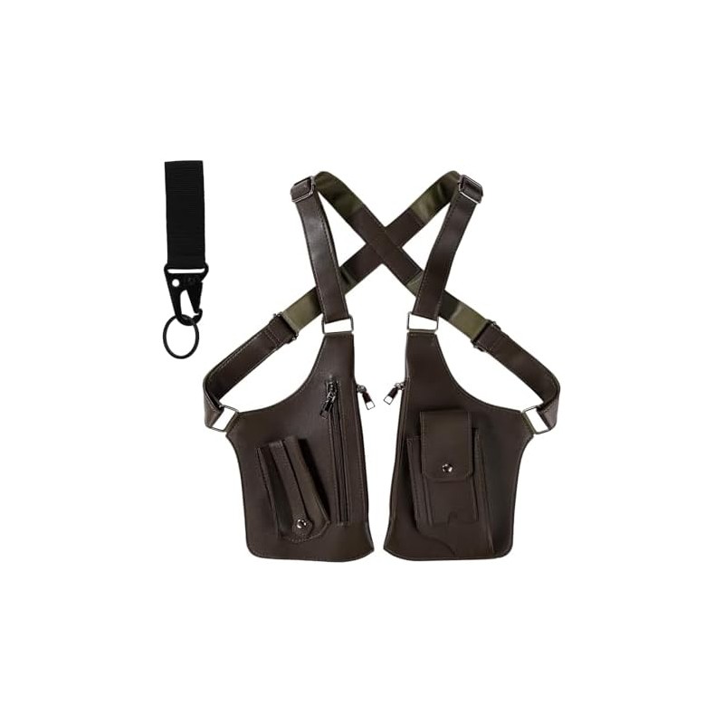 Bolso Bandolera Doble, con Correa Oculta Mosquetón y Correa Ajustable