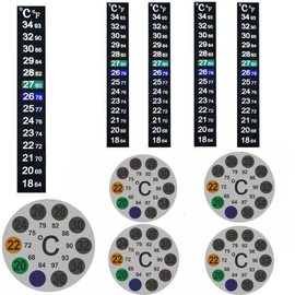 Pack of 10 Temperature Stickers with Multicolor Digital Display Non-Electronic Items (10)