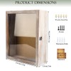 JJWLWEI 12x17 Extra Deep Shadow Box, Large Shadow Boxes Display