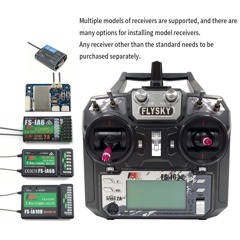DTXMX Flysky FS-i6X RC Transmitter 6 Channel 2.4GHz Remote Control