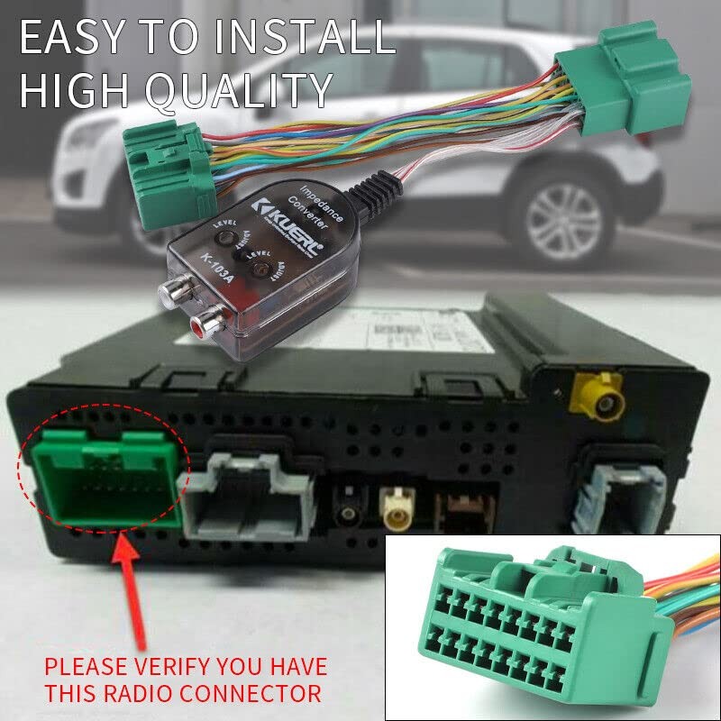 Original Car Radio System Added Amp Adapter Harness Fit for